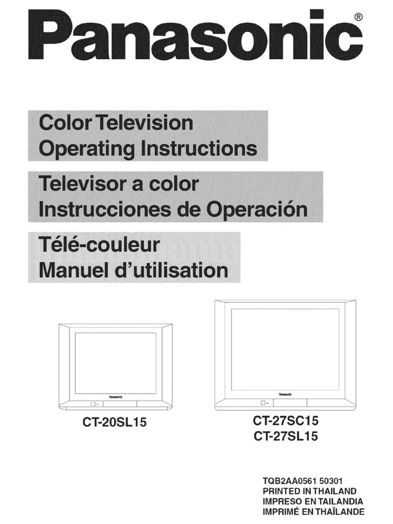 Panasonic CT-20SL15 - 20" CRT TV User manual