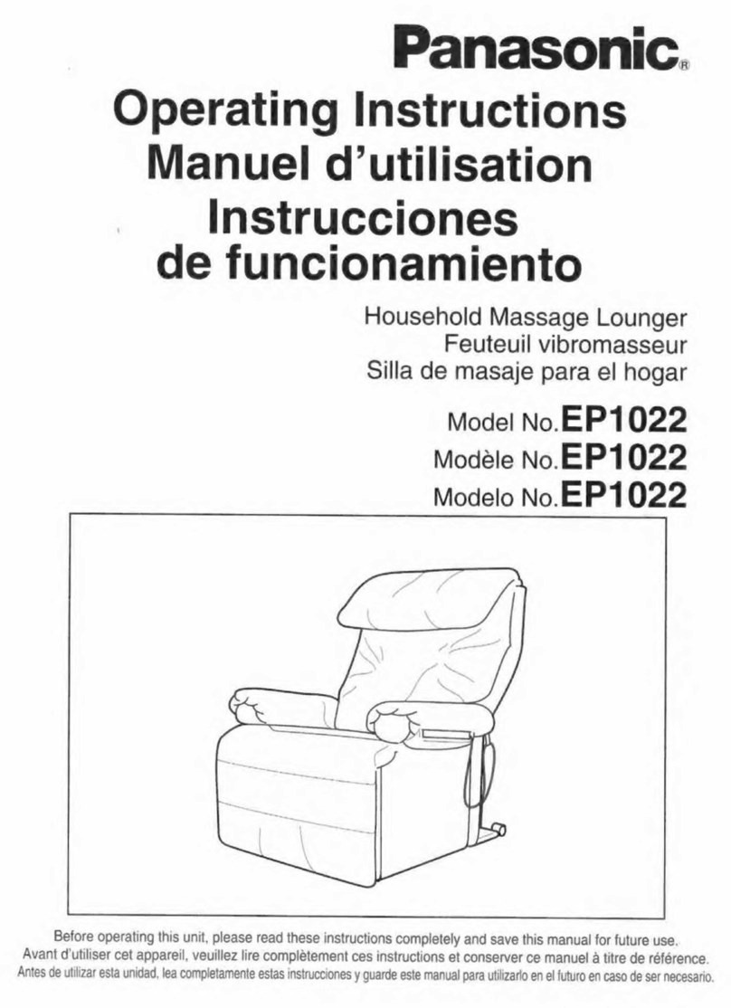 Panasonic EP1022 - MASSAGE LOUNGER operating instructions