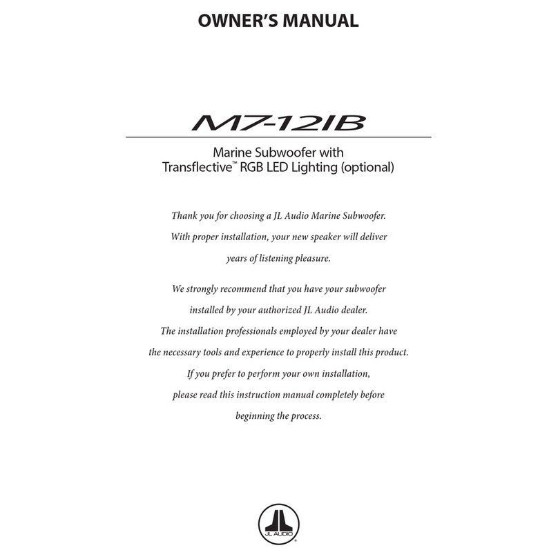 JL Audio M7 Series owner's manual