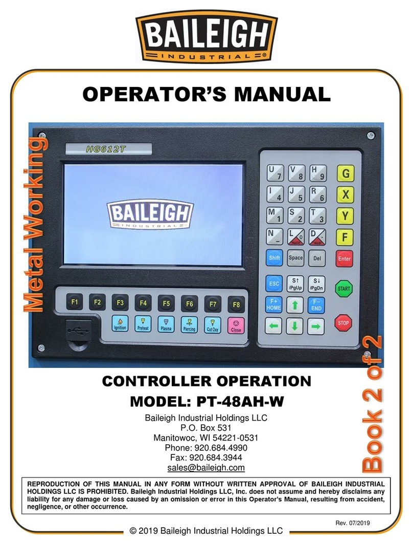 Baileigh Industrial PT-48AH-W Operator's manual