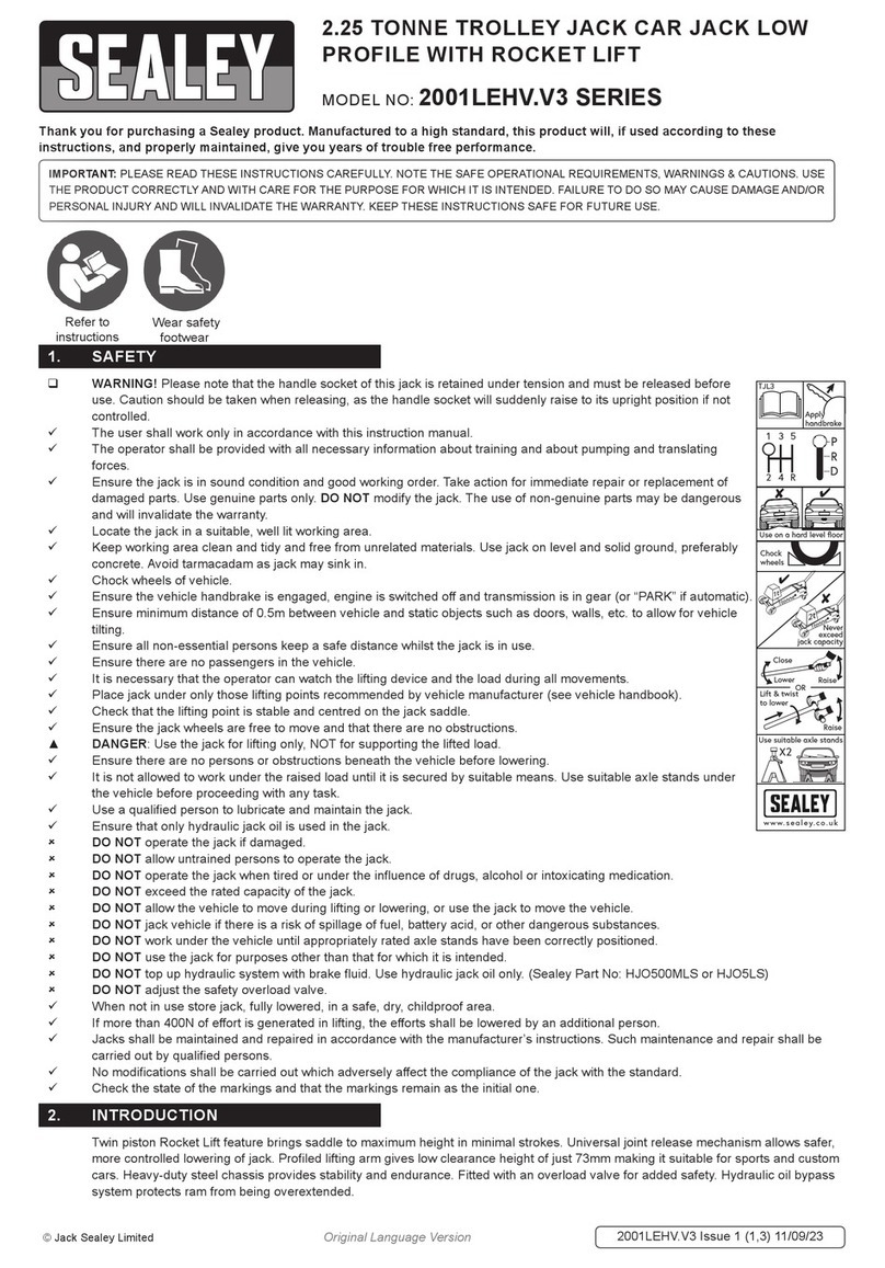 Sealey 2001LEHV.V3 Series User manual