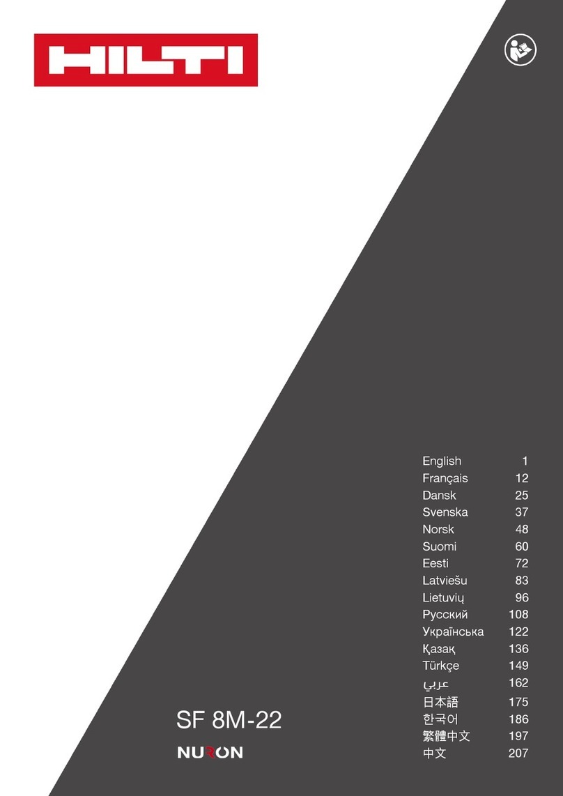 Hilti NURON SF 8M 22 User manual