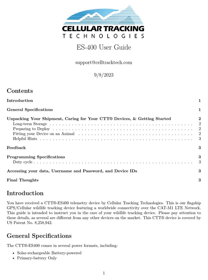 Cellular Tracking Technologies ES-400 user guide
