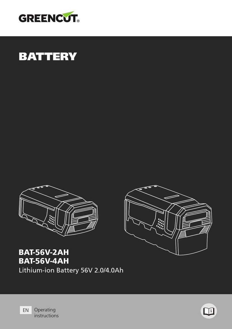 Greencut BAT-56V-2AH operating instructions