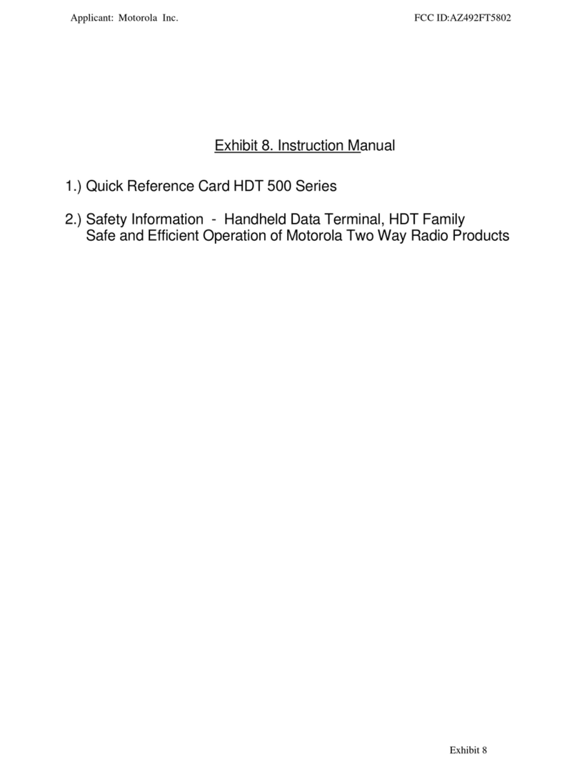 Motorola HDT 500 Series Reference guide