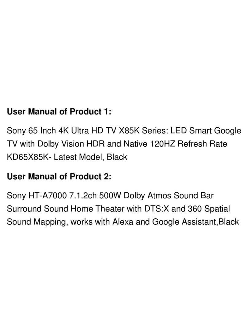 Sony X85K Series User manual