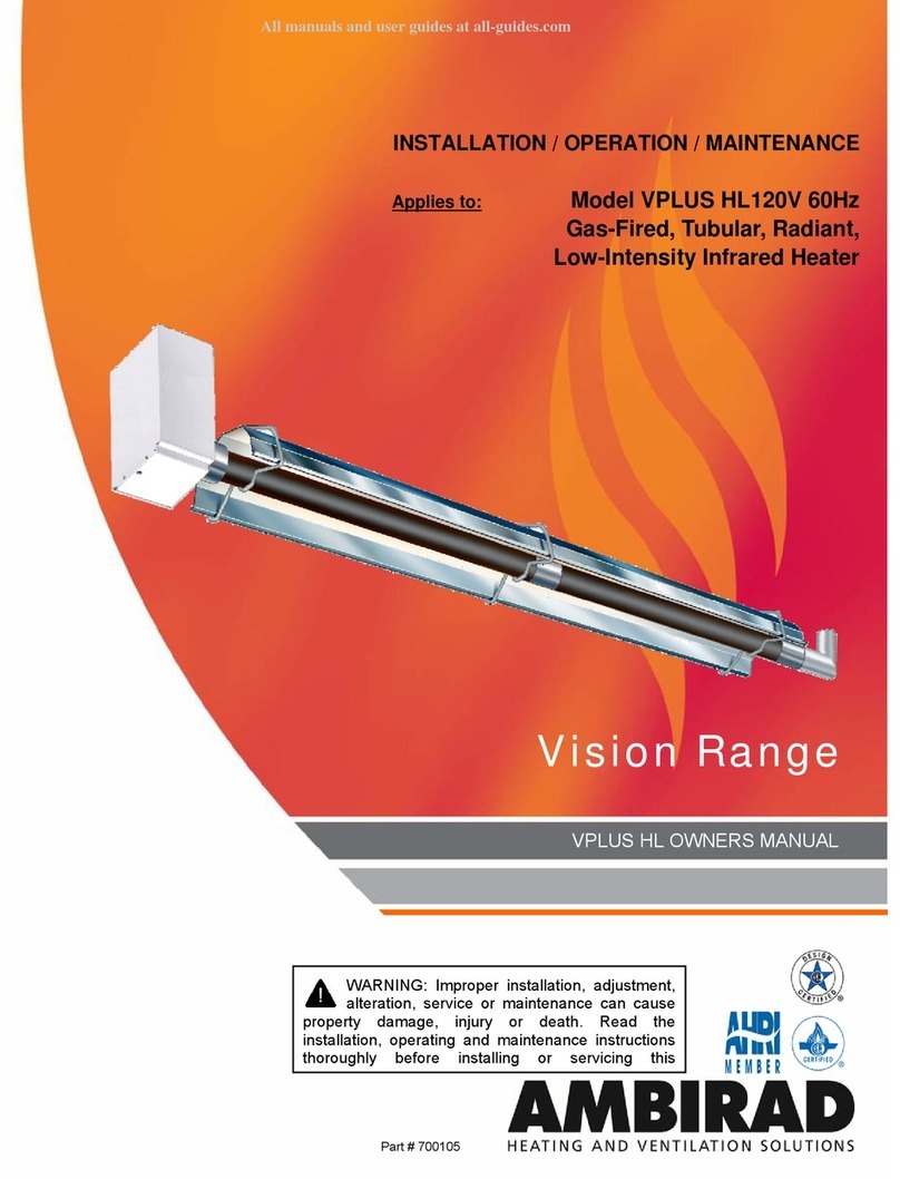 Ambirad Vision VPLUS HL120V Installation, operation & maintenance manual