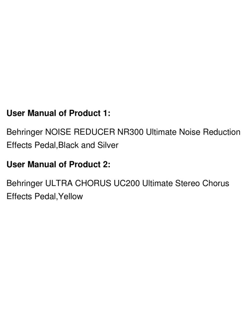 Behringer Ultra Octaver UO300 User manual