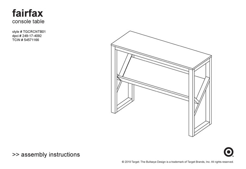 Target fairfax TGCRCNTB01 Assembly instructions Target fairfax TGCRCNTB01 Assembly instructions