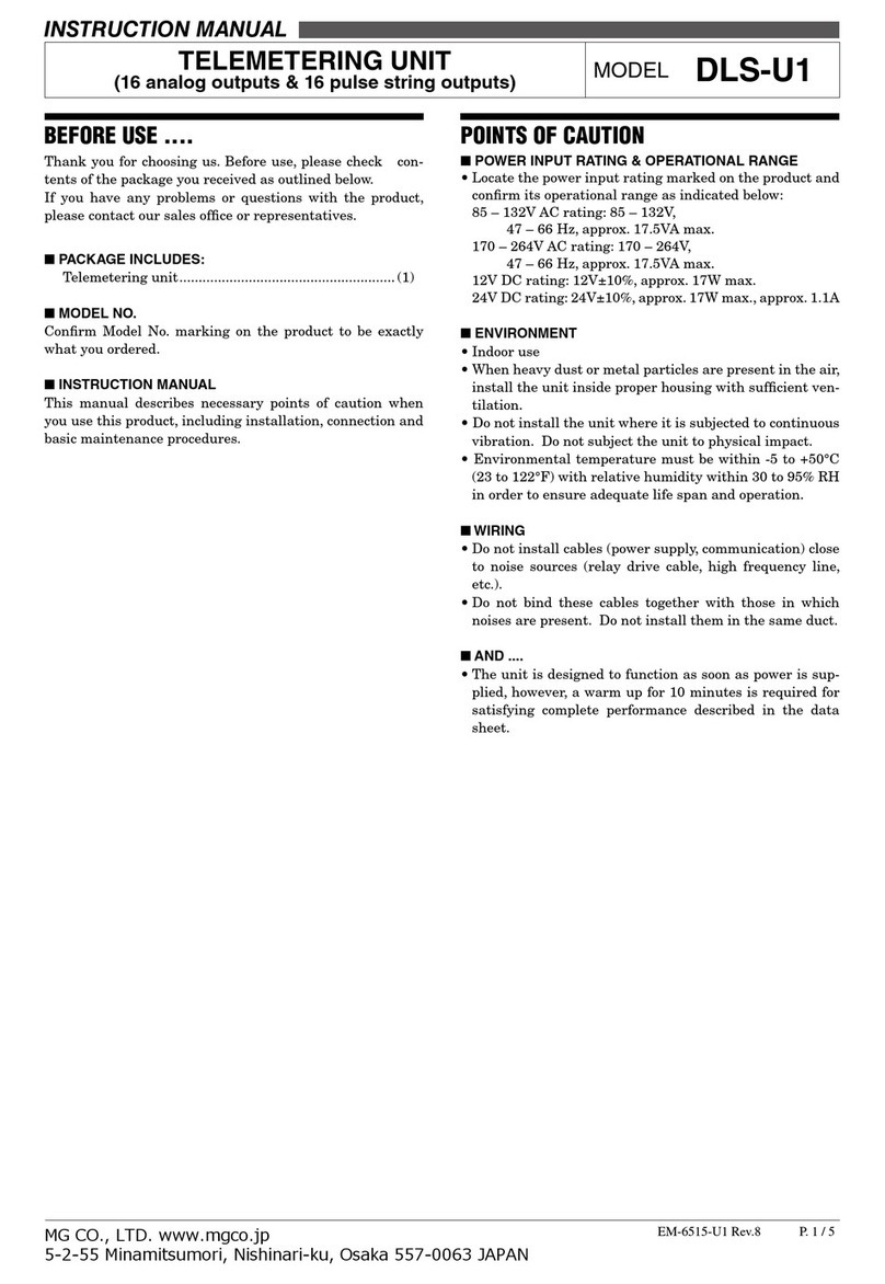 MG DLS-U1 instruction manual