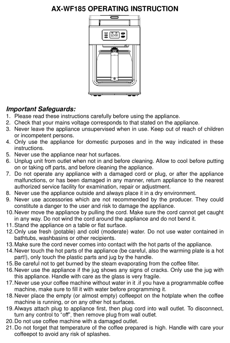 ARDESTO AX-WF185 User manual