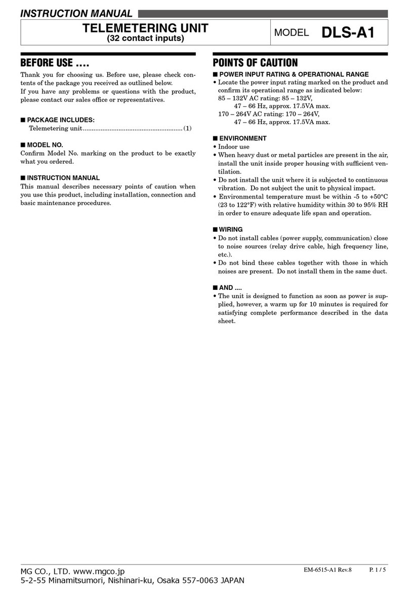 MG DLS-A1 instruction manual