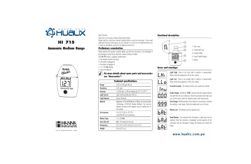 Hanna Instruments HUALIX HI 715 quick start guide