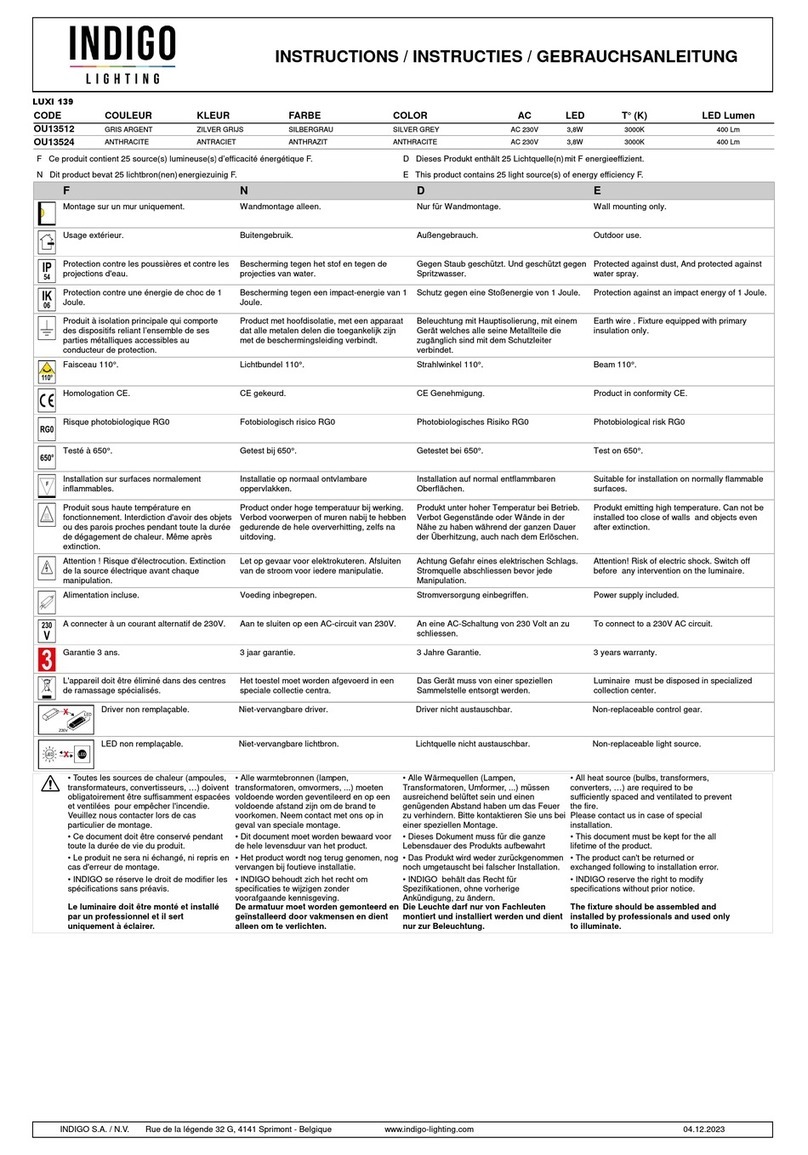 Indigo LUXI 139 User manual