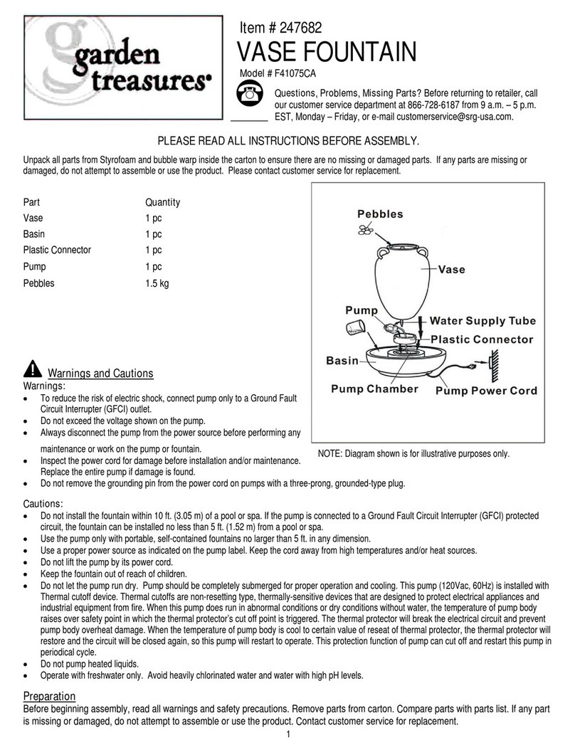 Garden Treasures F41075CA quick start guide Garden Treasures F41075CA quick start guide