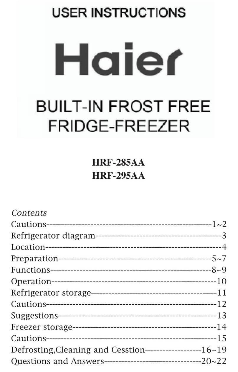 Haier HRF-285AA User instructions