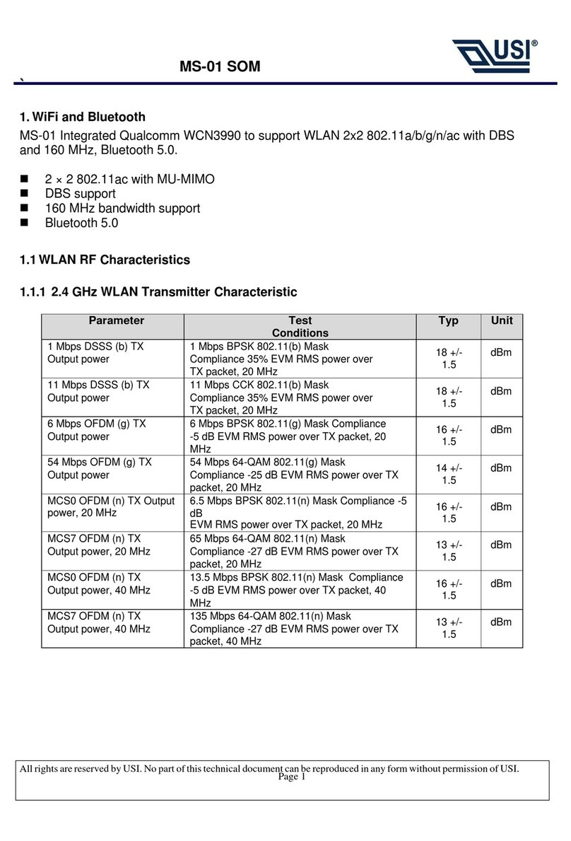 usi MS-01 SOM User manual