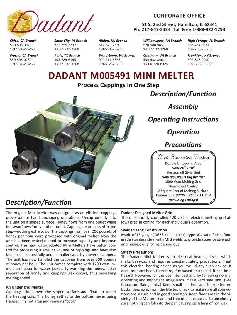Dadant M005491 operating instructions