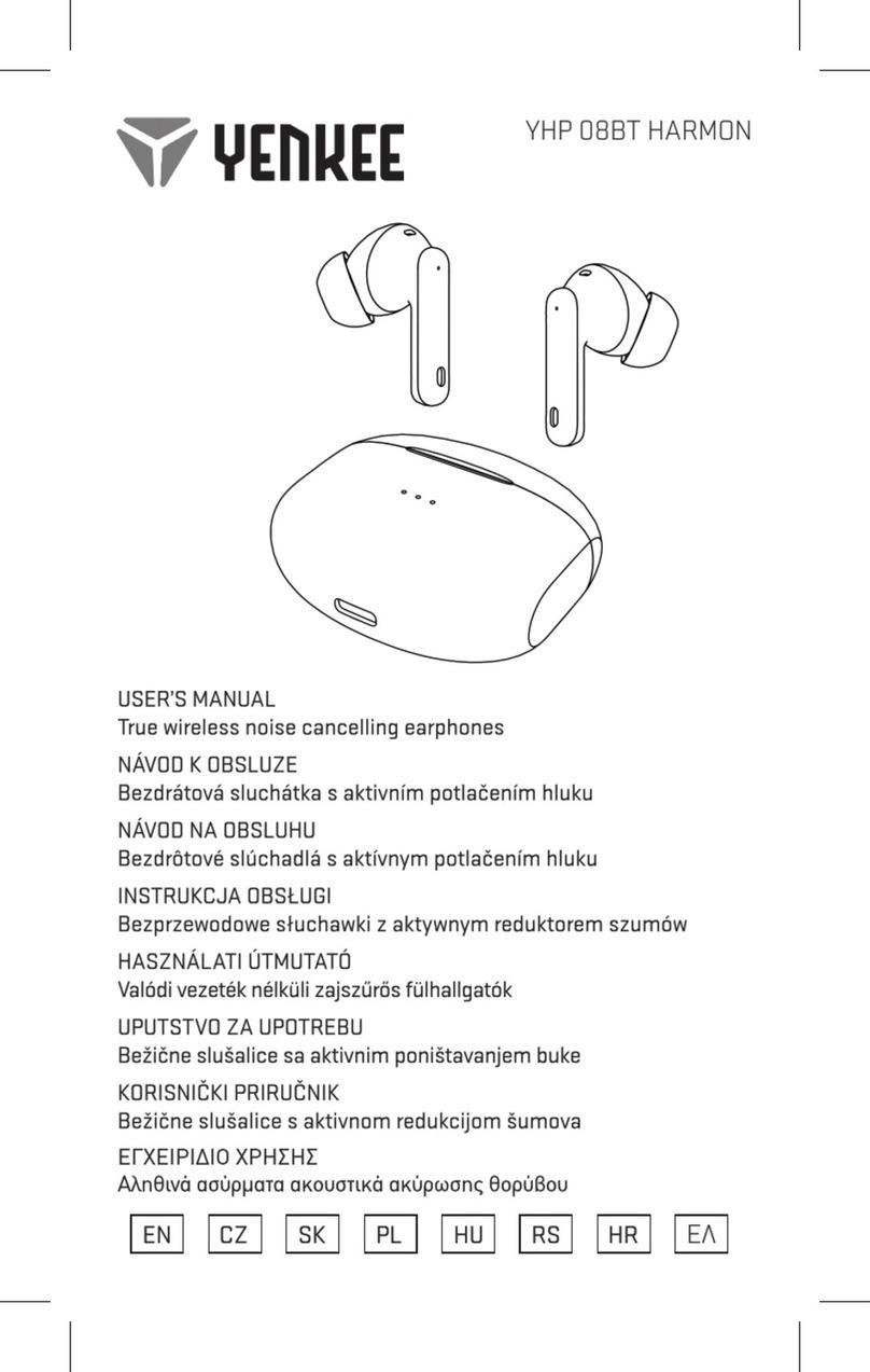Yenkee YHP 08BT HARMON user manual