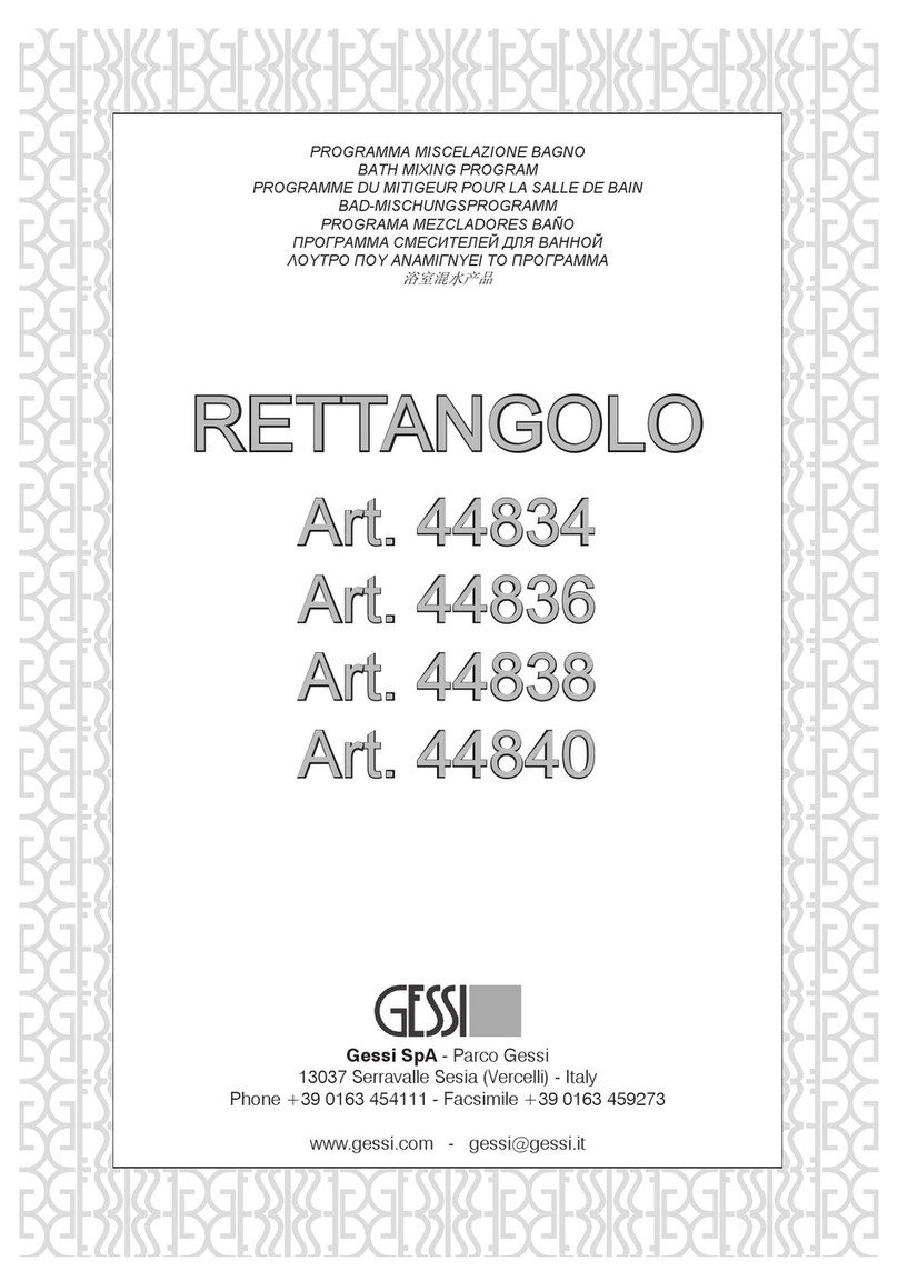 Gessi RETTANGOLO 44834 manual