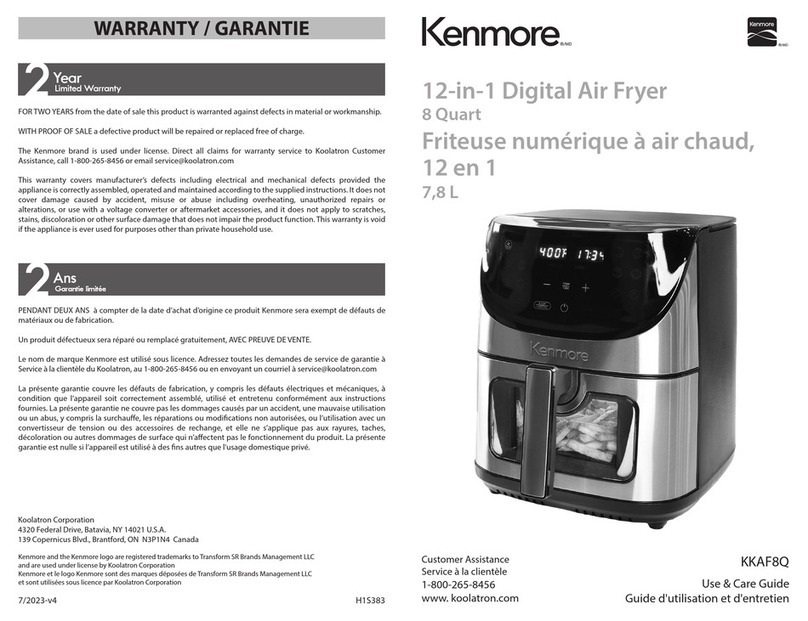 Kenmore KKAF8Q Use & care guide
