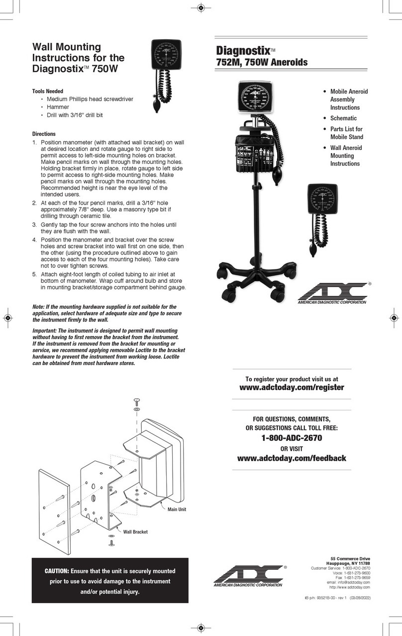 ADC Diagnostix 750W User manual