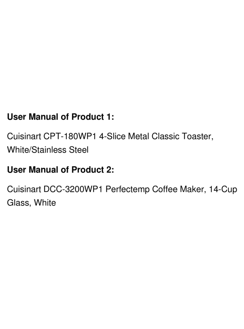 Cuisinart DCC-3200WP1 Instruction booklet Cuisinart DCC-3200WP1 Instruction booklet