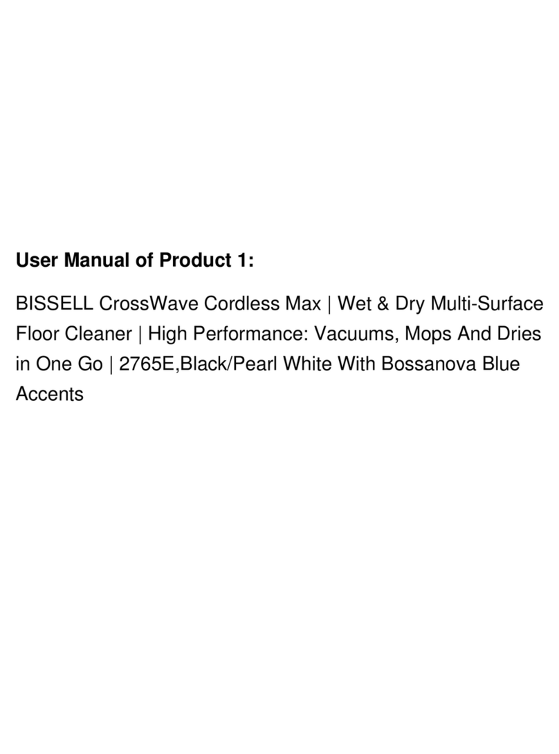 Bissell CROSSWAVE ADVANCED/PET PRO 2765E user guide