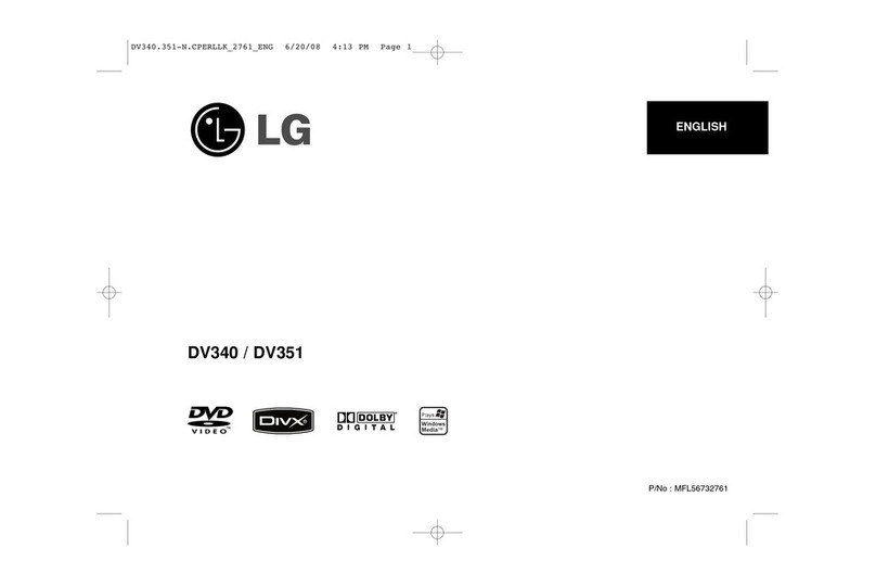 LG DV-340 - MULTI REGION DVD PLAYER FREE User manual LG DV-340 - MULTI REGION DVD PLAYER FREE User manual