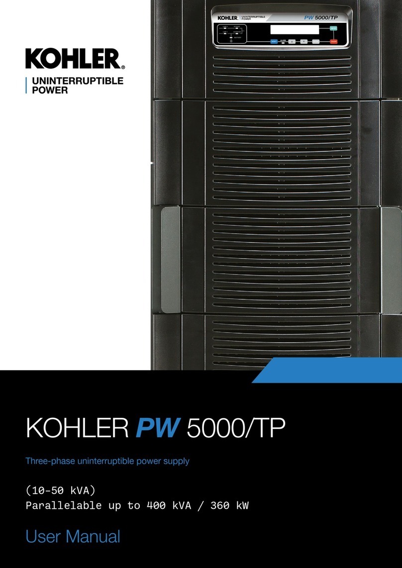 Kohler PW 5000/TP User manual