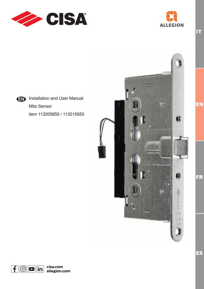Allegion Cisa Mito Sensor Installation and user manual Allegion Cisa Mito Sensor Installation and user manual