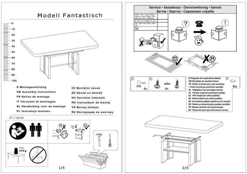Vierhaus Kiya Desk Assembly instructions