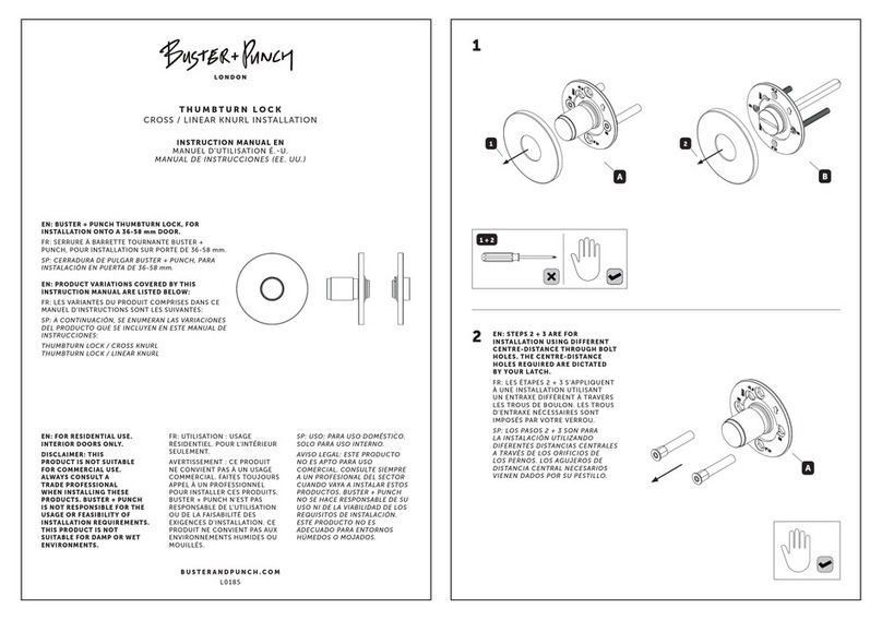 Buster+Punch THUMBTURN LOCK instruction manual