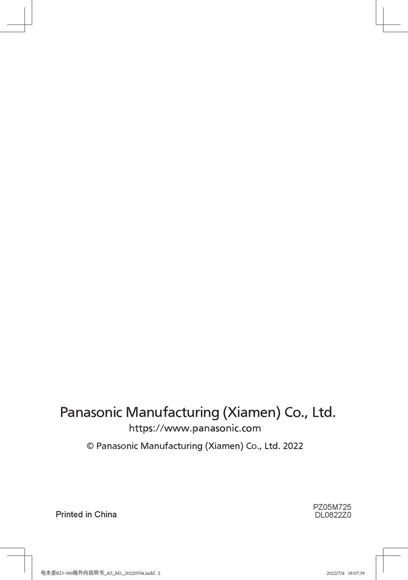 Panasonic NC-KD300 User manual Panasonic NC-KD300 User manual