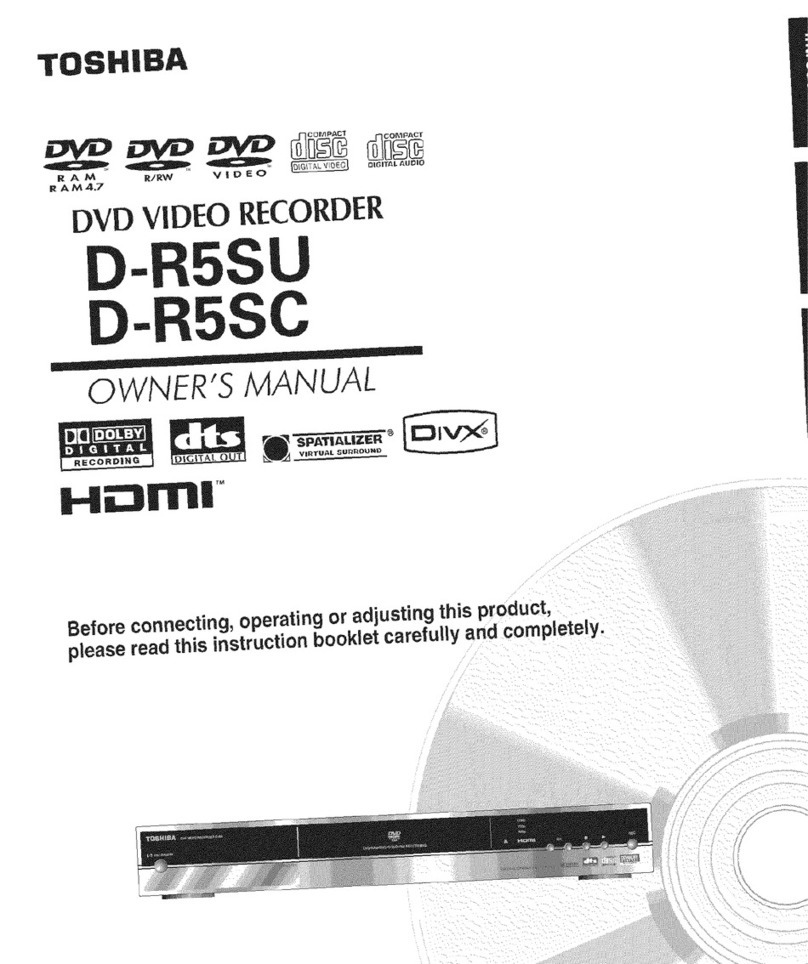 Toshiba D-R5SU owner's manual
