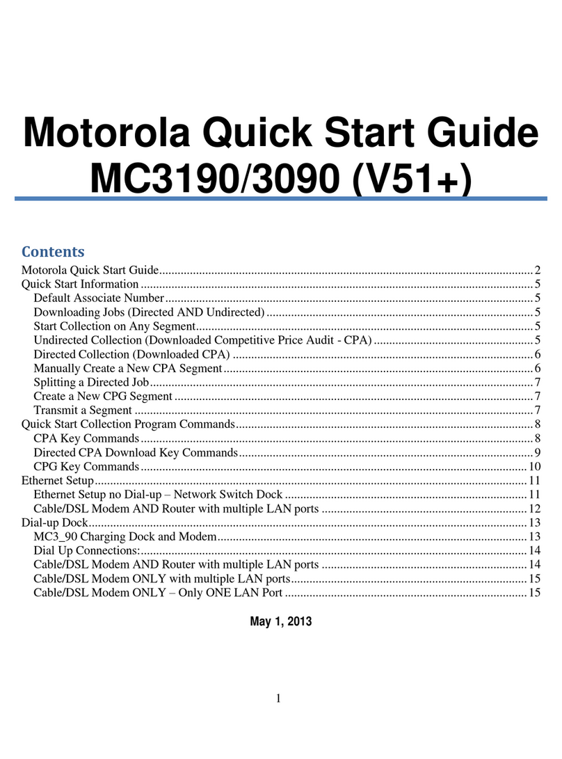 Motorola MC3190 quick start guide
