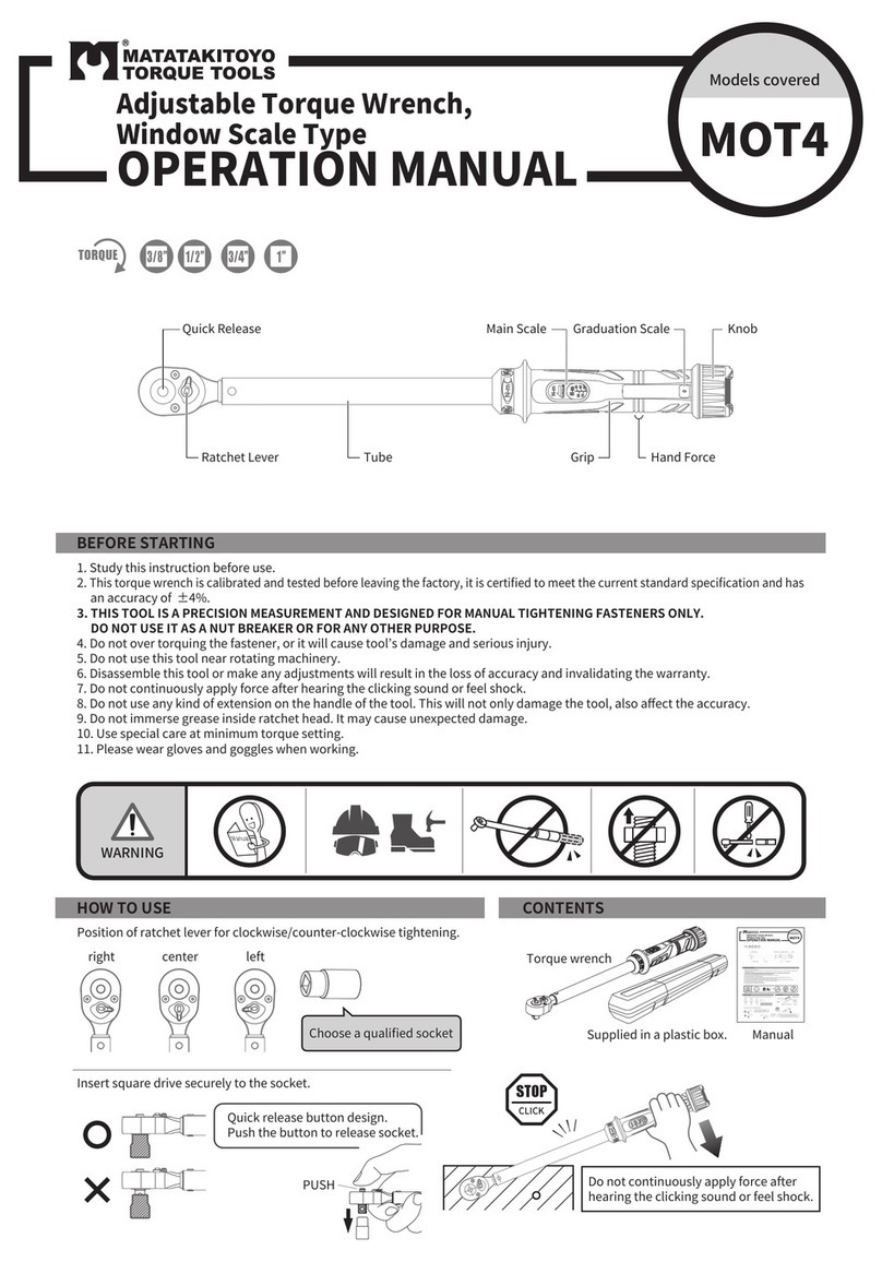 Matatakitoyo Torque Tools MOT4 Operation manual