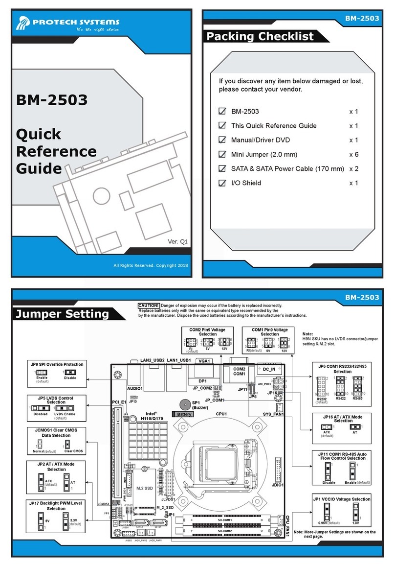 Protech Systems BM-2503 Series User manual