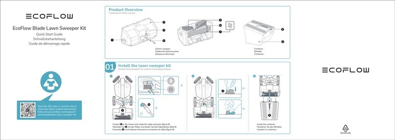 EcoFlow Blade Lawn Sweeper Kit quick start guide