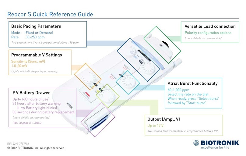 BIOTRONIK Reocor S Quick reference guide