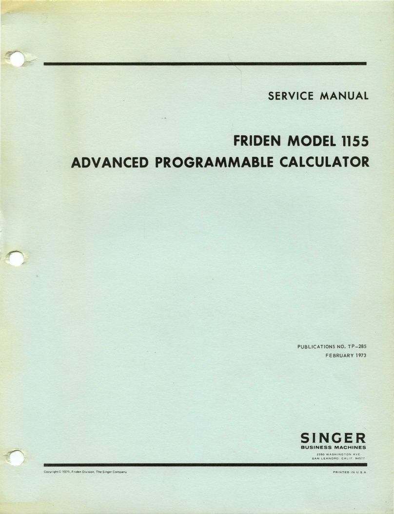 Singer Friden 1155 User manual