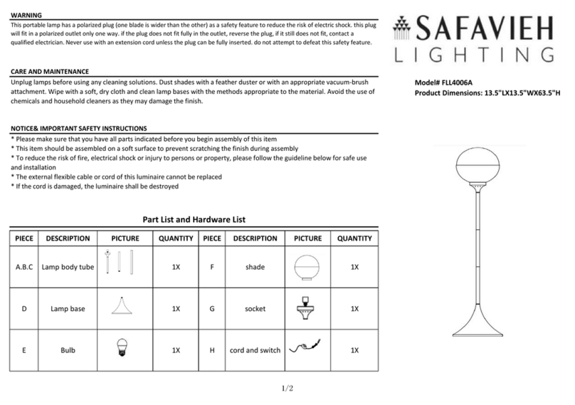 Safavieh RENATO FLL4006A User manual Safavieh RENATO FLL4006A User manual
