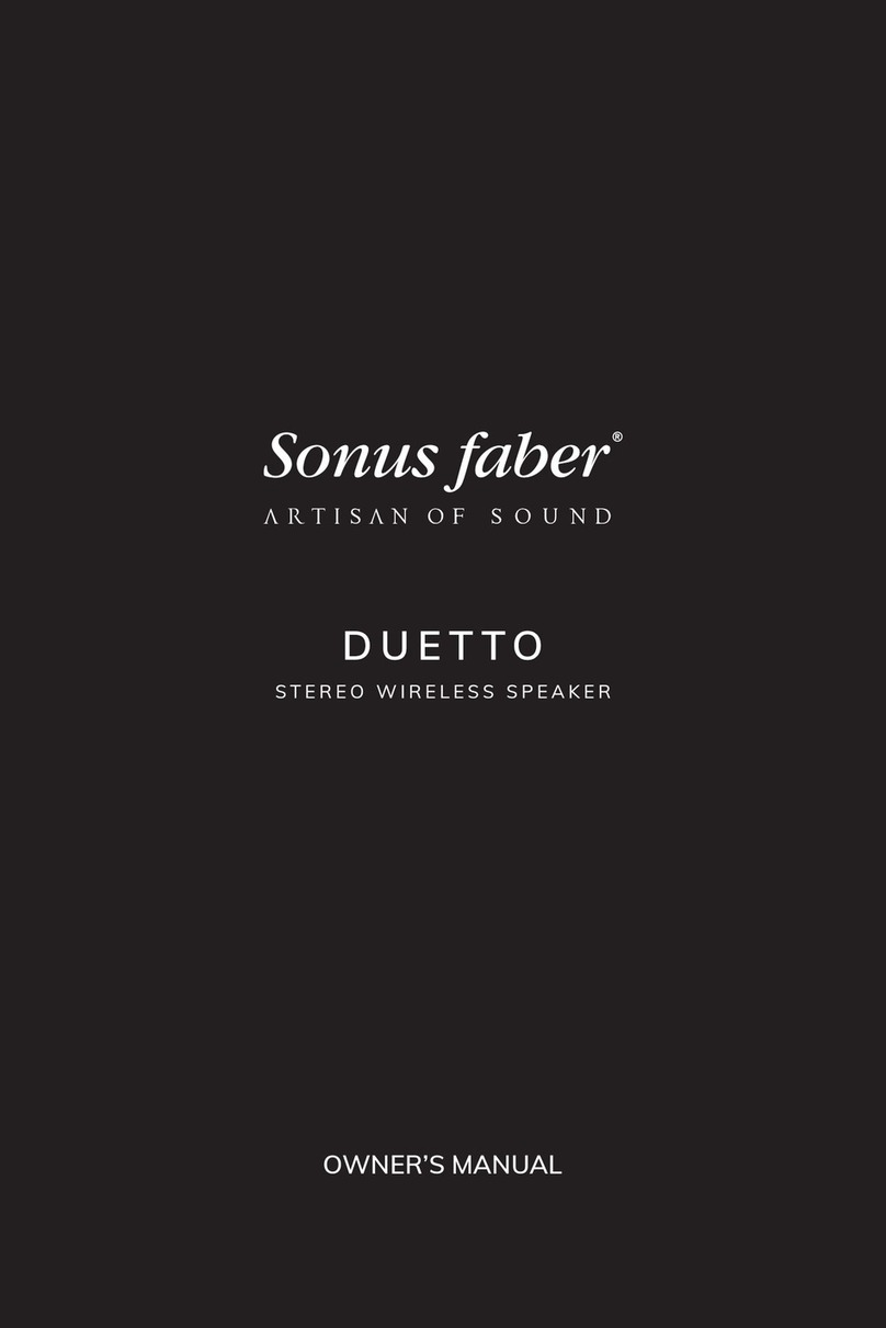 Sonus Faber DUETTO owner's manual