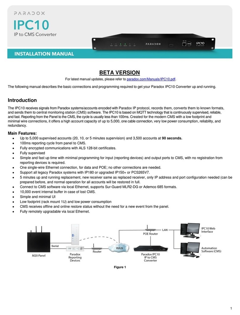 Paradox IPC10 installation manual