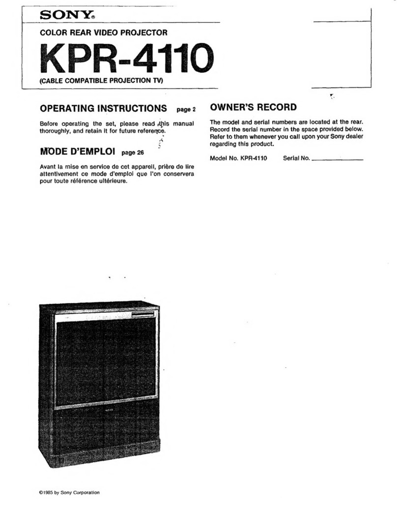 Sony KPR-4110 User manual