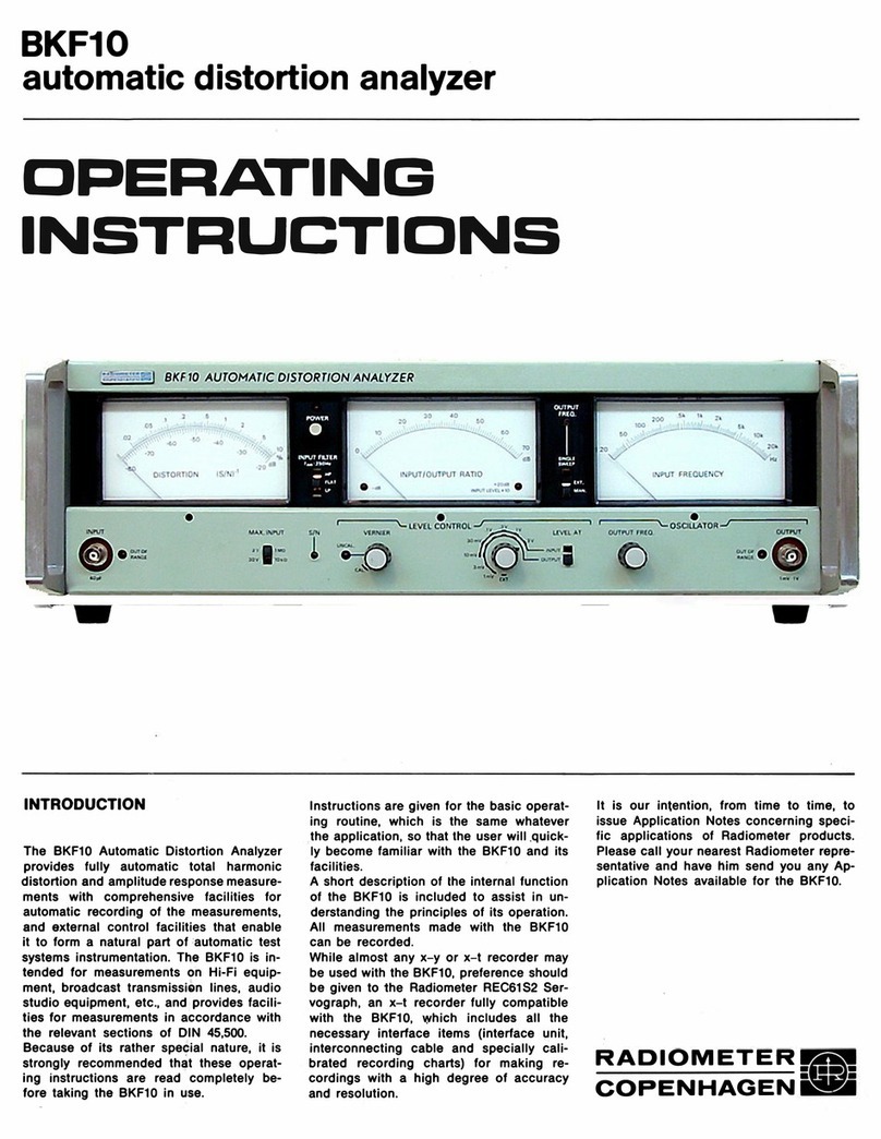 RADIOMETER BKF10 User manual