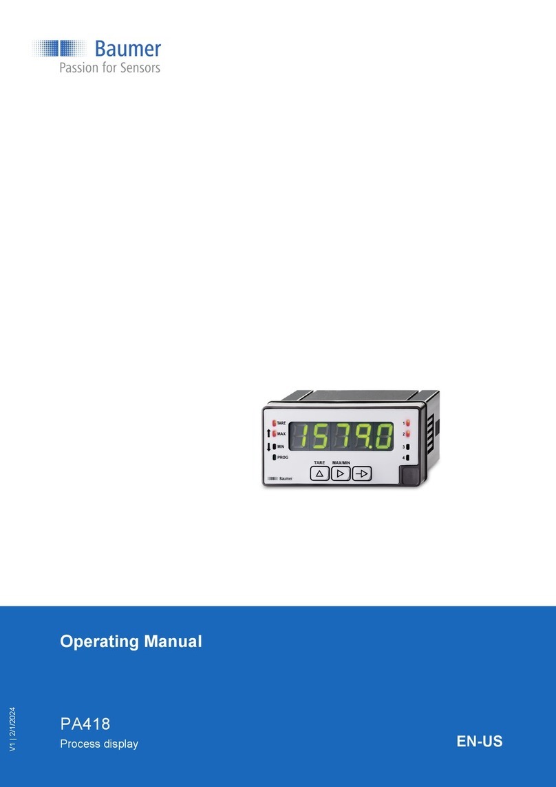 Baumer PA418 User manual