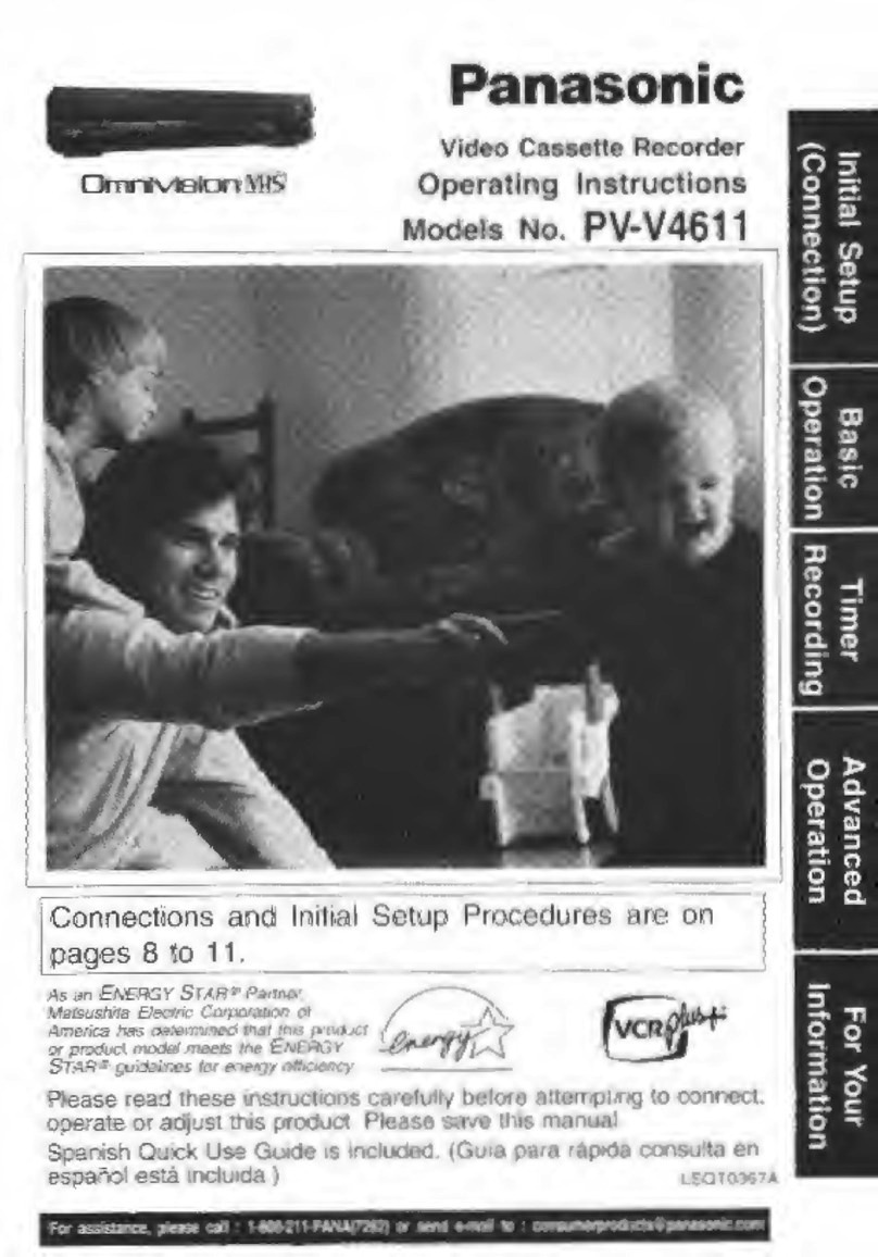 Panasonic Omnivison VCRplus+ PV-V4611 User manual