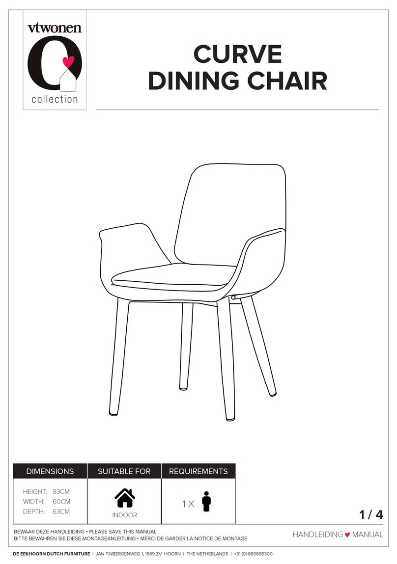 vtwonen CURVE DINING CHAIR User manual