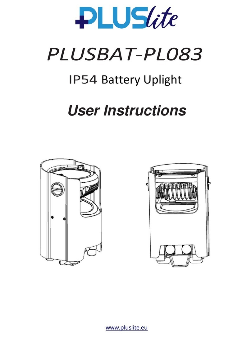 PLUSLITE PLUSBAT-PL083 User instructions